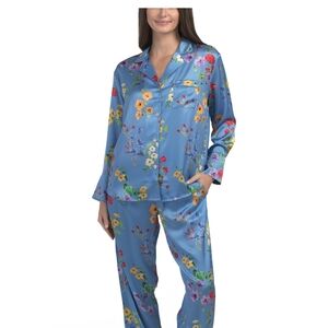 Silk Floral Pajama Set Medium